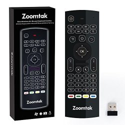 Zoomtak 2.4G Wireless MINI Keyboard Multifunctional Backlit With Infrared Remote Learning For Android Tv Box Iptv Htpc PS3 Xbox 360 Windows Mac Linux Os