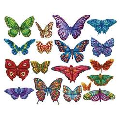 Butterflies 3 : A Collection Of 18 MINI Shaped Puzzles Totaling 500 Color Coded Pieces By Lafayette Puzzle Factory