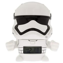 Bulbbotz Star Wars 2021371 The Last Jedi Stormtrooper Kids Night Light Alarm Clock With Characterised Sound White black Plastic 5.5 Inches Tall