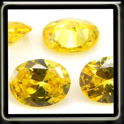 2.30ct Beautifull Precision Finished Oval Man Made Yellow Diamond Simulate From Russia