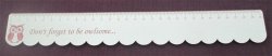 The Velvet Attic - Wood Laser Cutout Ruler - Don't Forget To Be Owlsome - Mint Green