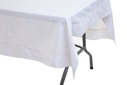 Cottonbox Gala Polycotton Reyna White W crystal - Square Tablecloth