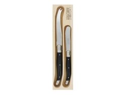 Laguiole By Andre Verdier Cheese & Butter Knife Set Set Of 2 Black