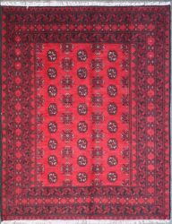 Aaqcha Afghan Design - Red Size: 241 X 331