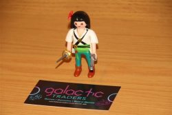 Galactic 2014 Playmobil Female Pirate With Pistol Sword And Flower In Hair Figurine Traders