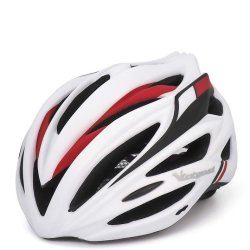 Victgoal Mountain Bicycle Helmets With Backlights - White Red