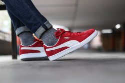 puma suede classic red and white