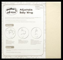 Mother's Choice Adjustable Cotton Baby Wrap 100 X 45CM