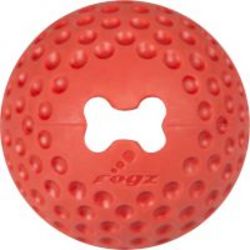 Rogz Medium 64mm Gumz Dog Treat Ball in Red