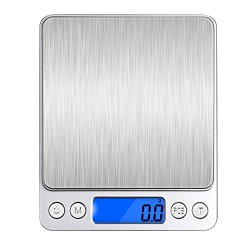 Versiontech 6.6lb 3kg Digital Food Scale With Stainless Steel Platform Multifunctional Kitchen Scale