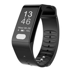 Tlw T6 Fitness Tracker 0.96 Inch Oled Display Wristband Smart Bracelet Support Sports Mode Ecg Heart Rate Monitor Blood Pressure Sleep Monitor Black