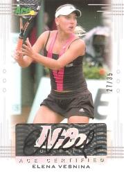 Elena Vesnina - Leaf Ace Authentic 2013 - "certified Autograph" Card Ba-ev1 27 Of 35