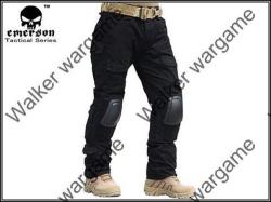 Tactical Battle Pants Build In Knee Pads - Swat Black Size 34