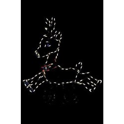 Productworks 54" Leaping Reindeer Animotion LED Wire Christmas Decor