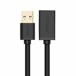 Awinner USB 3.0 Extension Cable A Male To A Female USB Extender Cord Black -free Lifetime Replacement Warranty 2M-ROUND