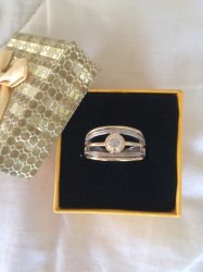 9ct Gold & 925 Silver Diamond Engagement Ring