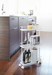 Tower Slim Kitchen Storage Cart - White