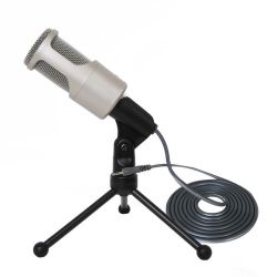 Professional 3.5MM Jack Recording Microphone With Foldable Triangle Stand