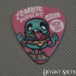 Double-sided Printed Plectrum - Zombie Burgers