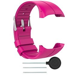 Tenyun Replacement Soft Silicone Rubber Watch Band Wrist Strap Wristband For Polar M400 M430 Fitness Watch Rose