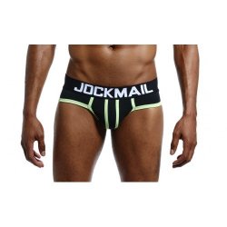 Jockmail Black And Lime Briefs