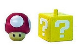 Mario New Super Mario Bros.-mushroom Figure & Question Block