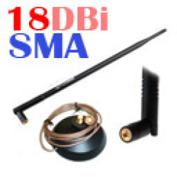 18dbi Rp-sma Omni Wireless Wlan Antenna 2.4ghz With Base & 1m Cable