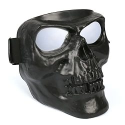Outamateur Skull Goggle Mask Riding Mask Safety Road Riding Uv Motorbike Glasses Shiny Lens