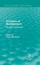 Frontiers Of Management - Research And Practice Hardcover