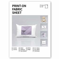 Printable Colorfast Fabric Sheets For Inkjet Printer By Sunnyscopa - Canvas Sew-in White A4 10 Sheets