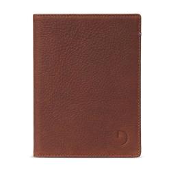 Decoded Leather Passport Holder in Cinnamon Brown