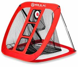Rolilac Pop Up Golf Chipping Net - Indoor outdoor Golfing Target Accessories For Backyard Accuracy And Swing Practice - Great Gifts For Men Dad Mom