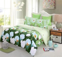 Costbuys Multi Color Flowers Print Bedding Set Heart Rose 3d Duvet