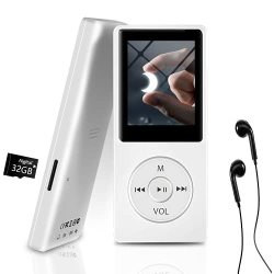 Also Support Ebook 1.8 inches LCD Screen MP3 Music Player -Blue&White Rechargeable MP3 Player Ultrave MP3/MP4 Player with 16G SD Card Portable Lossless Sound Player Image 