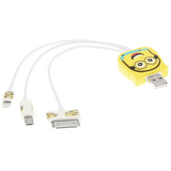 Despicable Me Style Usb 2.0 To Iphone 30 Pin Samsung Galaxy Tab 30 Pin + Micro Usb + Cable For ...