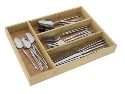 Cutlery Divider Bamboo + 24 Pieces New Design Cutlery Set - Combo