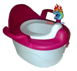 Potty Trainer With Handle Support & Lid - Random Colours Available