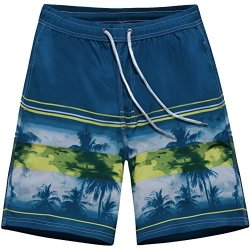 Alibersoul Men's Quick-drying Boardshorts Tropical Design Swimming Trunks Us L Style 2