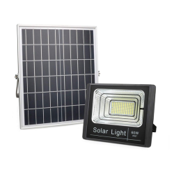 60W Outdoor Solar Panel And LED Flood Light With Remote Control