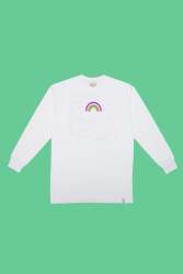 Long Sleeve Box T-Shirt Rainbow Vibes - - Large