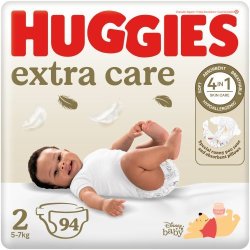 Huggies Extra Care Nappies Size 2 Jumbo 94S