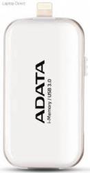 Adata I-memory Flash Drive UE710-128G-CWH 128GB White - USB3 + Apple Certified Mfi Lightning Dual-connectors Flash Drive For Ios mac pc Support Ultra