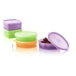 Tupperware Large Wonders 600ml X 3 And 2 X Small Square Rounds 400ml