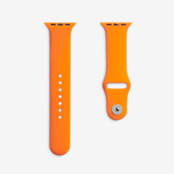 Soft Durable Elastic Waterproof Silicone Apple Watch Strap - Orange