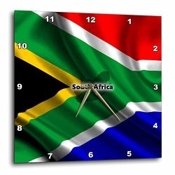 3DROSE South Africa Flag - Wall Clock 13 By 13-INCH DPP_204514_2
