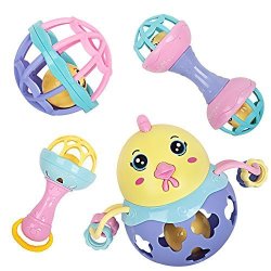 9 Baby Rattles Teether Toy 6 12 Months Baby sunwuking 13 Pieces Newborn Infant Shaking Rattles Set with Box Packing Educational Rattle Toy for Babies for 3