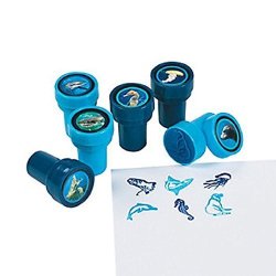 Ocean Life Stampers Ink Stamps 6 Pack New Shrink-wrapped