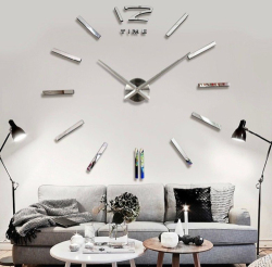 Stunning 3d Wall Mirrored Clock Large