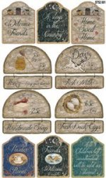 The Velvet Attic - Fab Scraps Stickers - Country Signs Clear Stickers