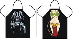 Lucy&M Set Of 2 Star Wars Aprons For Kitchen Cooking And Bbqing Leah Darth Vader